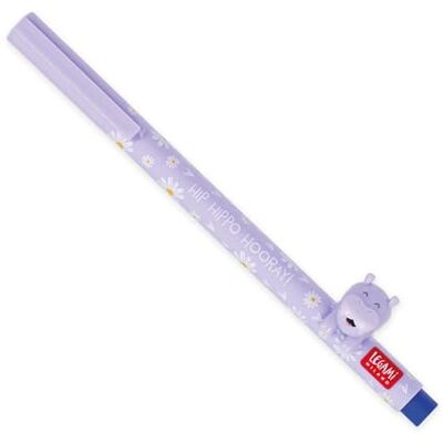LEGAMI Stylo gel avec animal décoratif Lovely Friends, thème Hippo, évite de rouler, encre bleue, animal amovible et recombinable, pointe 0,5 mm - Publicité LEGAMI Stylo gel avec animal décoratif Lovely Friends, thème Hippo, évite de rouler, encre bleue, animal amovible et recombinable, pointe 0,5 mm - Publicité