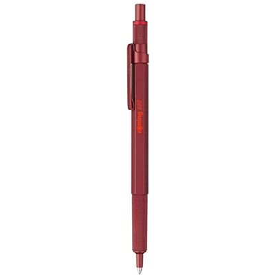 Rotring 600 stylo bille pointe moyenne encre noire corps rouge rechargeable - Publicité Rotring 600 stylo bille pointe moyenne encre noire corps rouge rechargeable - Publicité