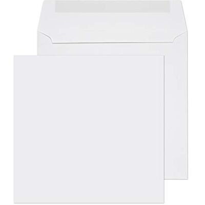 Blake Everyday enveloppe (15.5 x 15.5cm) lot de 500 unités 100 GSM enveloppes blanches gommées certifié PEFC et écologique enveloppe mariage enveloppes carrées Modèle 0155SQ - Publicité Blake Everyday enveloppe (15.5 x 15.5cm) lot de 500 unités 100 GSM enveloppes blanches gommées certifié PEFC et écologique enveloppe mariage enveloppes carrées Modèle 0155SQ - Publicité