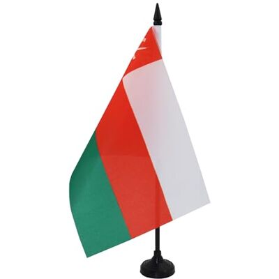 AZ FLAG Drapeau De Table Oman 21x14 cm Petit Drapeau Omanais De Bureau 100% Polyester Avec Hampe De 25cm Et Socle En Plastique Noir - Publicité AZ FLAG Drapeau De Table Oman 21x14 cm Petit Drapeau Omanais De Bureau 100% Polyester Avec Hampe De 25cm Et Socle En Plastique Noir - Publicité