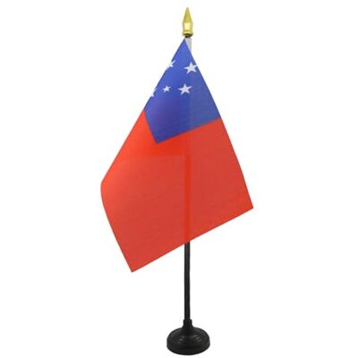AZ FLAG Mini Drapeau Samoa De Table 15x10 cm Drapeau Samoan De Bureau 100% Polyester Avec Hampe Pointe Dorée 25cm - Publicité AZ FLAG Mini Drapeau Samoa De Table 15x10 cm Drapeau Samoan De Bureau 100% Polyester Avec Hampe Pointe Dorée 25cm - Publicité