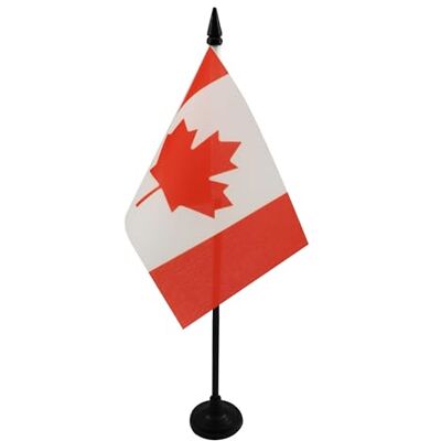 AZ FLAG Drapeau De Table Canada 15x10 cm Mini Drapeau Canadien De Bureau 100% Polyester Avec Hampe De 25cm Et Socle En Plastique Noir - Publicité AZ FLAG Drapeau De Table Canada 15x10 cm Mini Drapeau Canadien De Bureau 100% Polyester Avec Hampe De 25cm Et Socle En Plastique Noir - Publicité