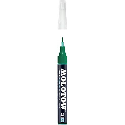 Molotow Marqueurs de ligne GRAFX avec encre à eau Marqueur brosse pompe vert foncé - Publicité Molotow Marqueurs de ligne GRAFX avec encre à eau Marqueur brosse pompe vert foncé - Publicité