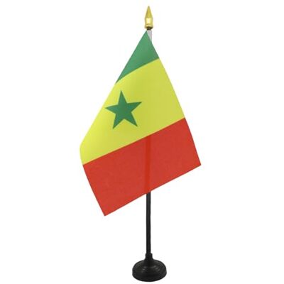 AZ FLAG Mini Drapeau Sénégal De Table 15x10 cm Drapeau Sénégalais De Bureau 100% Polyester Avec Hampe Pointe Dorée 25cm - Publicité AZ FLAG Mini Drapeau Sénégal De Table 15x10 cm Drapeau Sénégalais De Bureau 100% Polyester Avec Hampe Pointe Dorée 25cm - Publicité