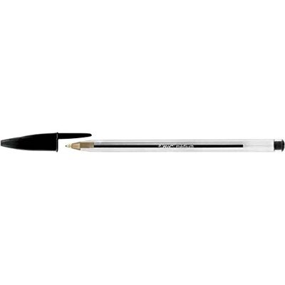 BIC Lot de 10 Stylos bille CRISTAL Rechargeable Pointe Moyenne Noir - Publicité BIC Lot de 10 Stylos bille CRISTAL Rechargeable Pointe Moyenne Noir - Publicité