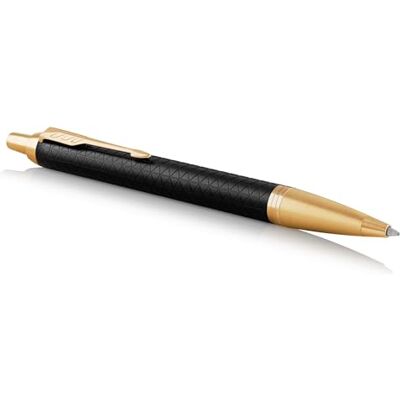 Parker IM stylo bille noir premium pointe moyenne encre bleu coffret cadeau - Publicité Parker IM stylo bille noir premium pointe moyenne encre bleu coffret cadeau - Publicité