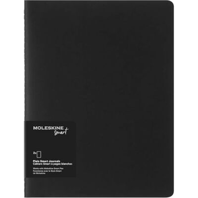 Moleskine Smart Cahier Journals Ensemble de 2 Cahiers Numériques avec Pages Lignées, Compatibles avec Stylo Pen +, Couverture en Carton, Format Extra Large 19 x 25 cm, Noir, 120 Pages - Publicité Moleskine Smart Cahier Journals Ensemble de 2 Cahiers Numériques avec Pages Lignées, Compatibles avec Stylo Pen +, Couverture en Carton, Format Extra Large 19 x 25 cm, Noir, 120 Pages - Publicité