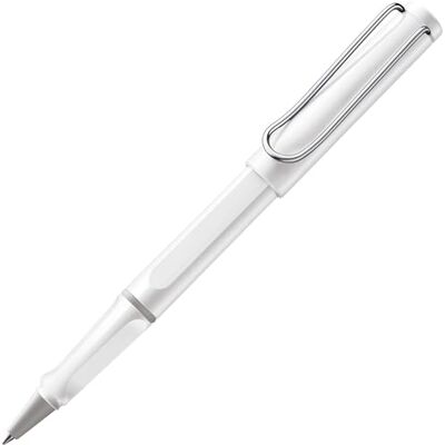 Lamy safari white Stylo roller avec grip ergonomique et largeur de trait M pour une écriture longue et agréable en plastique robuste ASA avec recharge roller M 63 en bleu - Publicité Lamy safari white Stylo roller avec grip ergonomique et largeur de trait M pour une écriture longue et agréable en plastique robuste ASA avec recharge roller M 63 en bleu - Publicité
