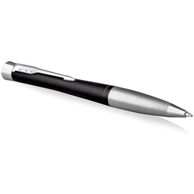 Parker Urban Twist stylo-bille noir mat avec finitions chrome pointe moyenne et recharge d’encre bleue coffret cadeau - Publicité Parker Urban Twist stylo-bille noir mat avec finitions chrome pointe moyenne et recharge d’encre bleue coffret cadeau - Publicité
