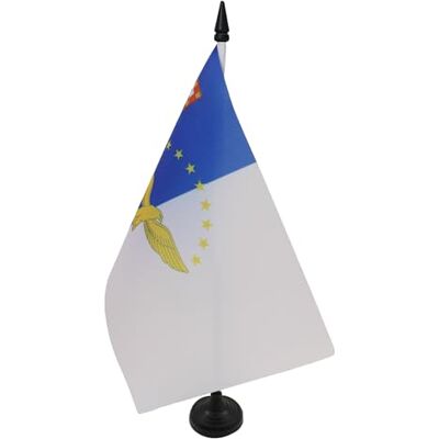 AZ FLAG Drapeau De Table Açores 21x14 cm Petit Drapeau Des Açores De Bureau 100% Polyester Avec Hampe De 25cm Et Socle En Plastique Noir - Publicité AZ FLAG Drapeau De Table Açores 21x14 cm Petit Drapeau Des Açores De Bureau 100% Polyester Avec Hampe De 25cm Et Socle En Plastique Noir - Publicité
