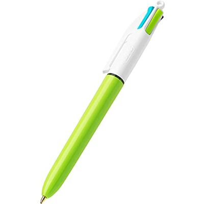 BIC 37534 Stylo-bille 4s pointe moyenne encre classique rétractable rechargeable Fashion - Publicité BIC 37534 Stylo-bille 4s pointe moyenne encre classique rétractable rechargeable Fashion - Publicité