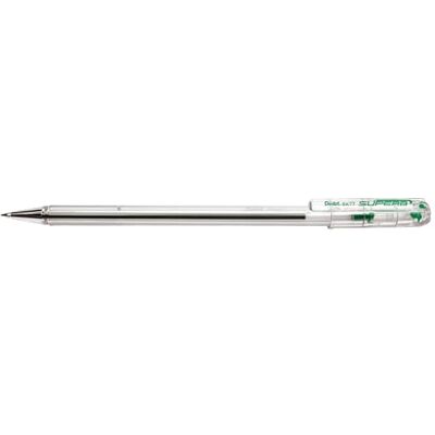 Pentel BK77F SuperB Lot de 12 Stylos-billes Fumé Vert - Publicité Pentel BK77F SuperB Lot de 12 Stylos-billes Fumé Vert - Publicité