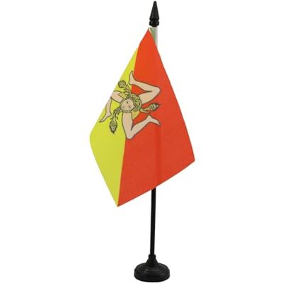 AZ Flag - Sicile_15x10 - Drapeau Sicile Table 15x10cm - Publicité AZ Flag - Sicile_15x10 - Drapeau Sicile Table 15x10cm - Publicité