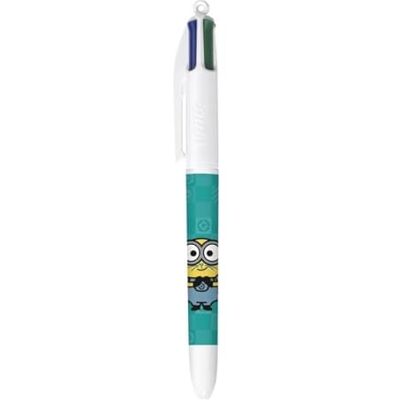 BIC 1 Stylo 4 Couleurs Classiques (Noir, Bleu, Vert et Rouge) Décor Minions Vert Pointe Moyenne : 1 mm - Publicité BIC 1 Stylo 4 Couleurs Classiques (Noir, Bleu, Vert et Rouge) Décor Minions Vert Pointe Moyenne : 1 mm - Publicité