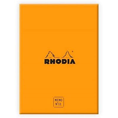 Rhodia 194049C Coffret Bloc Memo N°11 Orange A7 8,5 x 11,5 cm 5/5 (Petits Carreaux) 240 Feuillets Détachables 80 g/m² Pratique et Compact Collection time - Publicité Rhodia 194049C Coffret Bloc Memo N°11 Orange A7 8,5 x 11,5 cm 5/5 (Petits Carreaux) 240 Feuillets Détachables 80 g/m² Pratique et Compact Collection time - Publicité