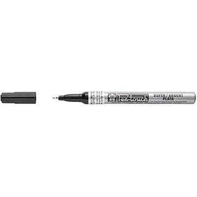 SAKURA Pen-Touch Marqueurs argent extra fins Multi-surfaces Permanent usage industriel 0.7 mm Pigmentaire Encre à base de solvant - Publicité SAKURA Pen-Touch Marqueurs argent extra fins Multi-surfaces Permanent usage industriel 0.7 mm Pigmentaire Encre à base de solvant - Publicité