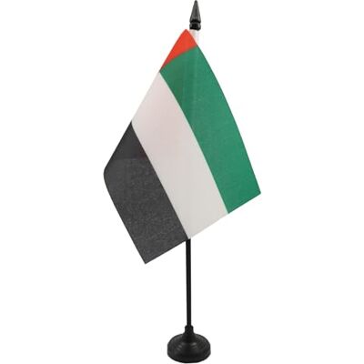 AZ FLAG Drapeau De Table Emirats Arabes Unis 15x10 cm Mini Drapeau Émirati De Bureau 100% Polyester Avec Hampe De 25cm Et Socle En Plastique Noir - Publicité AZ FLAG Drapeau De Table Emirats Arabes Unis 15x10 cm Mini Drapeau Émirati De Bureau 100% Polyester Avec Hampe De 25cm Et Socle En Plastique Noir - Publicité