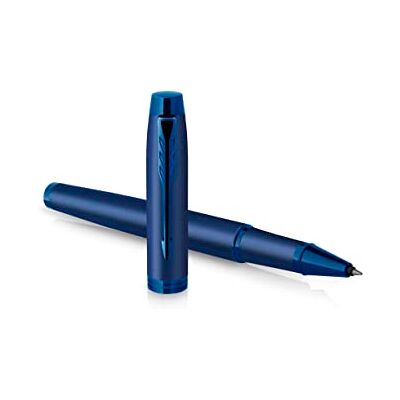 Parker Stylo roller IM Monochrome Blue PVD F Noir - Publicité Parker Stylo roller IM Monochrome Blue PVD F Noir - Publicité