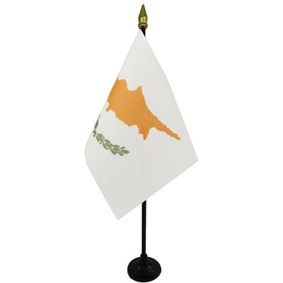 AZ FLAG Mini Drapeau Chypre De Table 15x10 cm Drapeau Chypriote De Bureau 100% Polyester Avec Hampe Pointe Dorée 25cm - Publicité AZ FLAG Mini Drapeau Chypre De Table 15x10 cm Drapeau Chypriote De Bureau 100% Polyester Avec Hampe Pointe Dorée 25cm - Publicité