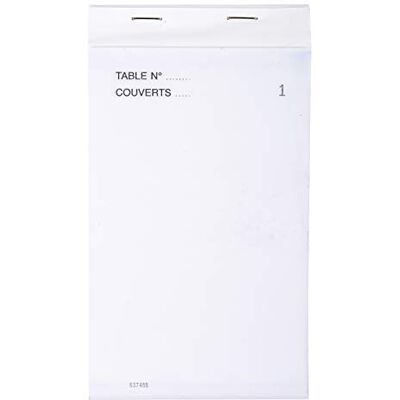 Exacompta Réf. 96204E Paquet de 10 blocs Maître d'Hôtel Carnet de commande pour restaurants 50 feuillets blancs autocopiants en 3 exemplaires numérotés Format vertical 9,6 x 17 cm - Publicité Exacompta Réf. 96204E Paquet de 10 blocs Maître d'Hôtel Carnet de commande pour restaurants 50 feuillets blancs autocopiants en 3 exemplaires numérotés Format vertical 9,6 x 17 cm - Publicité