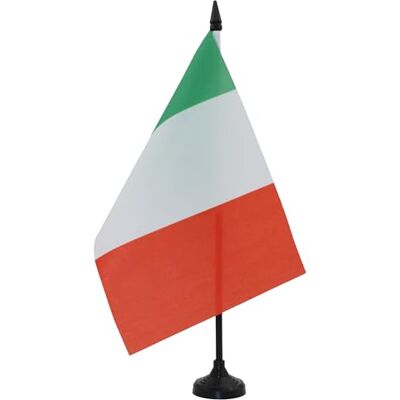AZ FLAG Drapeau De Table Italie 21x14 cm Petit Drapeau Italien De Bureau 100% Polyester Avec Hampe De 25cm Et Socle En Plastique Noir - Publicité AZ FLAG Drapeau De Table Italie 21x14 cm Petit Drapeau Italien De Bureau 100% Polyester Avec Hampe De 25cm Et Socle En Plastique Noir - Publicité