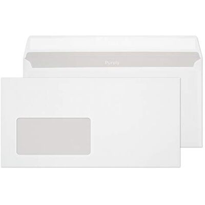 Blake Purely Everyday DL 110 x 220 mm 75 g/m² Enveloppes Bande Adhésive Fenêtre à Gauche (22774) Boîte de 500 - Publicité Blake Purely Everyday DL 110 x 220 mm 75 g/m² Enveloppes Bande Adhésive Fenêtre à Gauche (22774) Boîte de 500 - Publicité