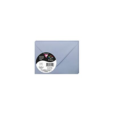 Clairefontaine 26720C Sachet de 5 Enveloppes Gommées Format 7,5x10cm 120g/m² Coloris Bleu Lavande Invitation Evènements et Correspondance Gamme Pollen Papier Premium Lisse - Publicité Clairefontaine 26720C Sachet de 5 Enveloppes Gommées Format 7,5x10cm 120g/m² Coloris Bleu Lavande Invitation Evènements et Correspondance Gamme Pollen Papier Premium Lisse - Publicité