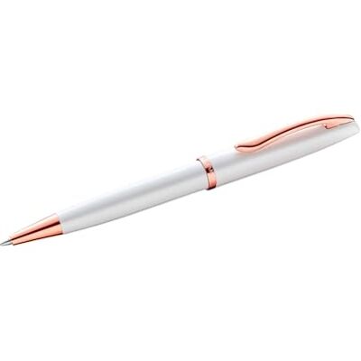 Pelikan Stylo à bille Jazz Noble nacre (Blanc) pour droitier et gaucher, élégant stylo à bille en métal dans une boîte pliante 821629 - Publicité Pelikan Stylo à bille Jazz Noble nacre (Blanc) pour droitier et gaucher, élégant stylo à bille en métal dans une boîte pliante 821629 - Publicité