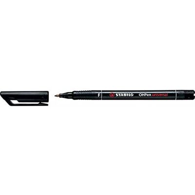 Marker Permanent STABILO OHPen Noir - Pack de 10 - Publicité Marker Permanent STABILO OHPen Noir - Pack de 10 - Publicité