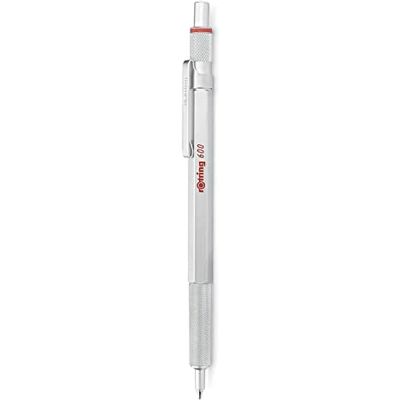 Rotring 600 stylo bille pointe moyenne encre noire corps argenté rechargeable - Publicité Rotring 600 stylo bille pointe moyenne encre noire corps argenté rechargeable - Publicité