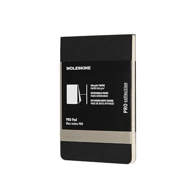 Moleskine PRO Collection, Bloc Notes PRO, Prise de Notes Optimisée, Pages Détachables, 192 Pages, Format - Publicité Moleskine PRO Collection, Bloc Notes PRO, Prise de Notes Optimisée, Pages Détachables, 192 Pages, Format - Publicité