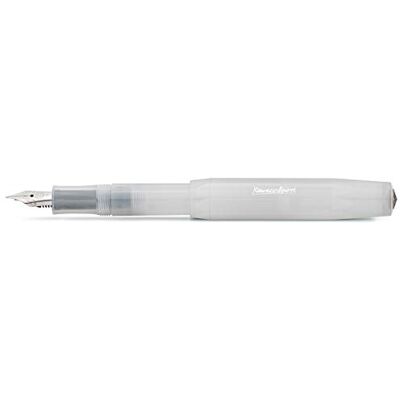 Kaweco Frosted Sport Natural Coconut Stylo-plume de qualité supérieure pour cartouches d'encre avec plume en acier de qualité supérieure 13 cm Blanc Largeur de plume BB (extra large) - Publicité Kaweco Frosted Sport Natural Coconut Stylo-plume de qualité supérieure pour cartouches d'encre avec plume en acier de qualité supérieure 13 cm Blanc Largeur de plume BB (extra large) - Publicité