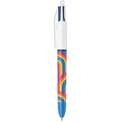 BIC 1 Stylo Bille Rechargeable 4 Couleurs Classiques (Noir, Rouge, Vert, Bleu) Pointe Moyenne Collection PSYCHE (psychédélique) - Publicité BIC 1 Stylo Bille Rechargeable 4 Couleurs Classiques (Noir, Rouge, Vert, Bleu) Pointe Moyenne Collection PSYCHE (psychédélique) - Publicité