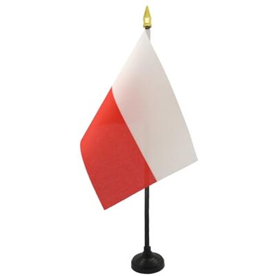 AZ FLAG Mini Drapeau Pologne De Table 15x10 cm Drapeau Polonais De Bureau 100% Polyester Avec Hampe Pointe Dorée 25cm - Publicité AZ FLAG Mini Drapeau Pologne De Table 15x10 cm Drapeau Polonais De Bureau 100% Polyester Avec Hampe Pointe Dorée 25cm - Publicité