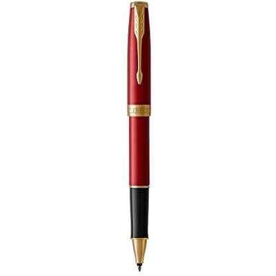 Parker Sonnet stylo roller rouge intense avec attributs or pointe fine encre noire coffret cadeau - Publicité Parker Sonnet stylo roller rouge intense avec attributs or pointe fine encre noire coffret cadeau - Publicité