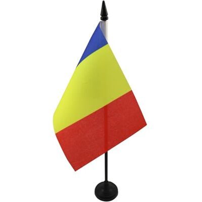 AZ FLAG Drapeau De Table Roumanie 15x10 cm Mini Drapeau Roumain De Bureau 100% Polyester Avec Hampe De 25cm Et Socle En Plastique Noir - Publicité AZ FLAG Drapeau De Table Roumanie 15x10 cm Mini Drapeau Roumain De Bureau 100% Polyester Avec Hampe De 25cm Et Socle En Plastique Noir - Publicité