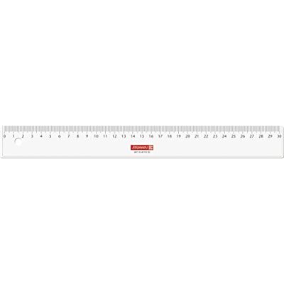 BRUNNEN règle le bureau, l'école, polystyrène, 30 cm, transparent, vE10 - Publicité BRUNNEN règle le bureau, l'école, polystyrène, 30 cm, transparent, vE10 - Publicité