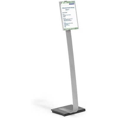 Durable Support de présentation Info Sign Stand A4, 481223 Pied lesté pour salons et congrès, portrait ou paysage par pivotement à 90°, acrylique et aluminium, Made in Germany - Publicité Durable Support de présentation Info Sign Stand A4, 481223 Pied lesté pour salons et congrès, portrait ou paysage par pivotement à 90°, acrylique et aluminium, Made in Germany - Publicité