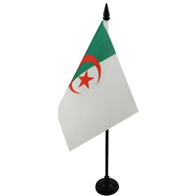 AZ FLAG Drapeau De Table Algérie 15x10 cm Mini Drapeau Algérien De Bureau 100% Polyester Avec Hampe De 25cm Et Socle En Plastique Noir - Publicité AZ FLAG Drapeau De Table Algérie 15x10 cm Mini Drapeau Algérien De Bureau 100% Polyester Avec Hampe De 25cm Et Socle En Plastique Noir - Publicité