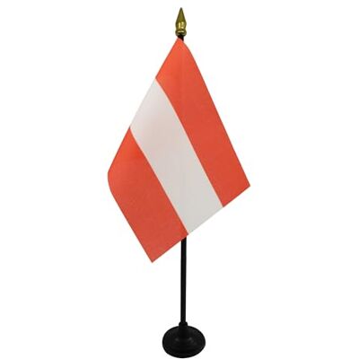 AZ FLAG Mini Drapeau Autriche De Table 15x10 cm Drapeau Autrichien De Bureau 100% Polyester Avec Hampe Pointe Dorée 25cm - Publicité AZ FLAG Mini Drapeau Autriche De Table 15x10 cm Drapeau Autrichien De Bureau 100% Polyester Avec Hampe Pointe Dorée 25cm - Publicité