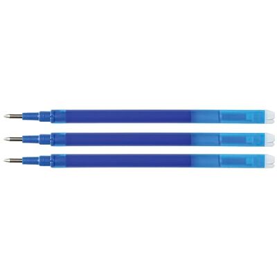 Q-Connect Lot de 3 recharges pour stylo à bille en gel effaçable Bleu 1,0 mm Diamètre de la boule : 1 mm Épaisseur du trait : 0,7 mm - Publicité Q-Connect Lot de 3 recharges pour stylo à bille en gel effaçable Bleu 1,0 mm Diamètre de la boule : 1 mm Épaisseur du trait : 0,7 mm - Publicité