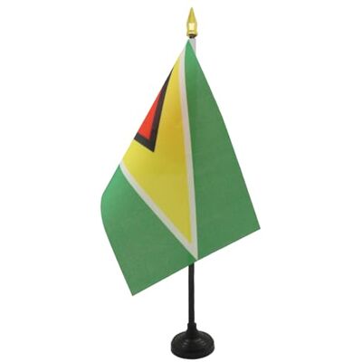 AZ FLAG Mini Drapeau Guyana De Table 15x10 cm Drapeau Guyanien De Bureau 100% Polyester Avec Hampe Pointe Dorée 25cm - Publicité AZ FLAG Mini Drapeau Guyana De Table 15x10 cm Drapeau Guyanien De Bureau 100% Polyester Avec Hampe Pointe Dorée 25cm - Publicité