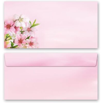 Paper-Media Enveloppes à motifs FLEURS DE PÊCHERS, 50 DIN LONG (110x220 mm) enveloppes sans fenêtre, avec bandes autocollantes - Publicité Paper-Media Enveloppes à motifs FLEURS DE PÊCHERS, 50 DIN LONG (110x220 mm) enveloppes sans fenêtre, avec bandes autocollantes - Publicité