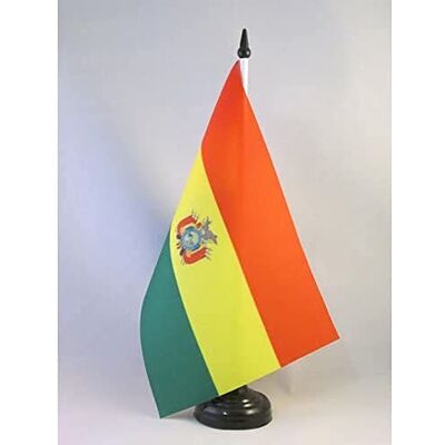 AZ FLAG Drapeau De Table Bolivie 21x14 cm Petit Drapeau Bolivien De Bureau 100% Polyester Avec Hampe De 25cm Et Socle En Plastique Noir - Publicité AZ FLAG Drapeau De Table Bolivie 21x14 cm Petit Drapeau Bolivien De Bureau 100% Polyester Avec Hampe De 25cm Et Socle En Plastique Noir - Publicité