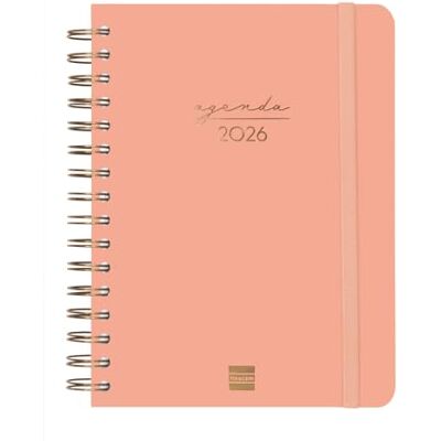 Finocam – Agenda Spirale 2026 1 Jour par page Janvier – Décembre (12 mois) Agenda annuel 2026 avec élastique Double spirale Couverture rigide Alma – Corail – International - Publicité Finocam – Agenda Spirale 2026 1 Jour par page Janvier – Décembre (12 mois) Agenda annuel 2026 avec élastique Double spirale Couverture rigide Alma – Corail – International - Publicité