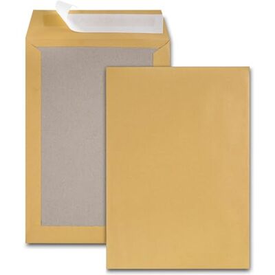 GPV Boite de 100 Pochettes dos carton Format C4 (229x324 mm), sans fenêtre, qualité papier kraft : 120 g/m2 - Publicité GPV Boite de 100 Pochettes dos carton Format C4 (229x324 mm), sans fenêtre, qualité papier kraft : 120 g/m2 - Publicité