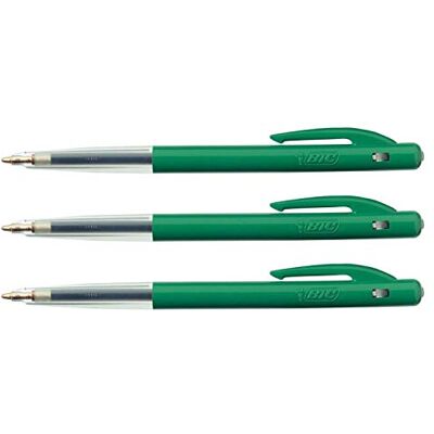 BIC Lot de 3 Stylos bille M10 CLIC Medium Pointe Moyenne 1 mm Encre Verte - Publicité BIC Lot de 3 Stylos bille M10 CLIC Medium Pointe Moyenne 1 mm Encre Verte - Publicité