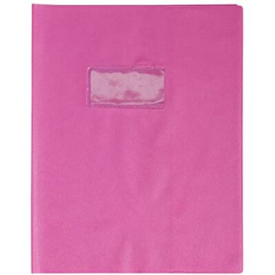 Calligraphe CLAIREFONTAINE Protège-cahier Grain Cuir 20/100ème 17x22 rose fuchsia - Publicité Calligraphe CLAIREFONTAINE Protège-cahier Grain Cuir 20/100ème 17x22 rose fuchsia - Publicité