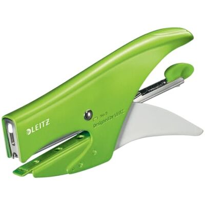 Leitz 55472054 Pince à agrafer, capacité de 15 feuilles, corps ergonomique en métal, agrafes, gamme WOW, Vert - Publicité Leitz 55472054 Pince à agrafer, capacité de 15 feuilles, corps ergonomique en métal, agrafes, gamme WOW, Vert - Publicité