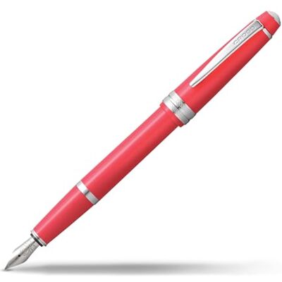CROSS Bailey Stylo-plume en résine corail poli clair avec coffret cadeau Pointe fine - Publicité CROSS Bailey Stylo-plume en résine corail poli clair avec coffret cadeau Pointe fine - Publicité